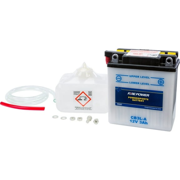Fire Power Heavy Duty Battery W/ACID CB3L-A Compatible With Honda XL350R 1984-1985