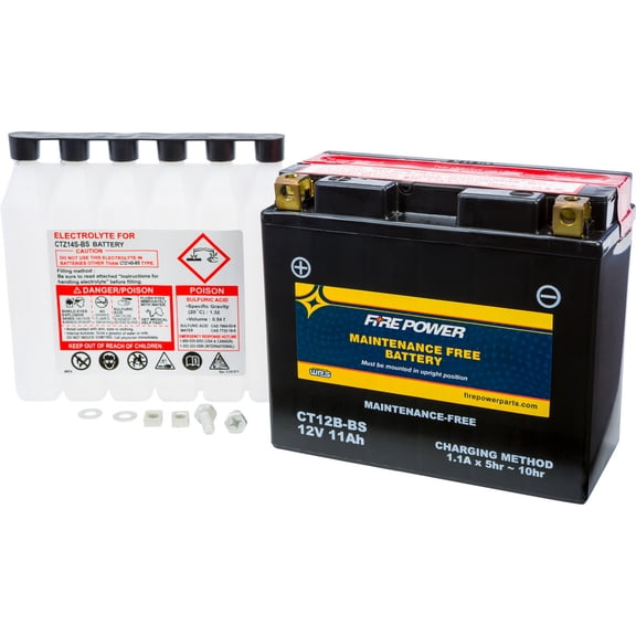 Fire Power Maintenance Free Battery CT12B-BS Compatible With Ducati Diavel Strada 2013