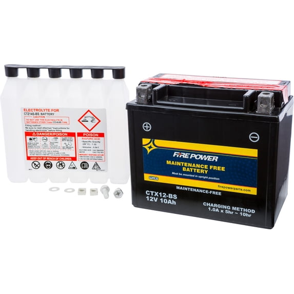 Fire Power Maintenance Free Battery CTX12-BS Compatible With Suzuki SV650A ABS 2007-2012