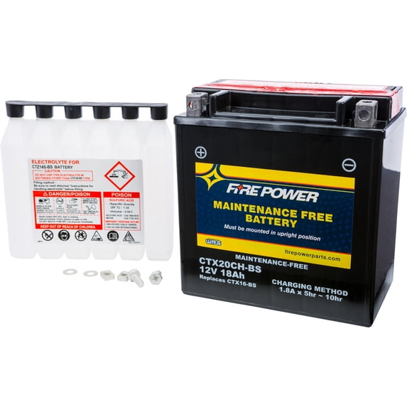Fire Power Maintenance Free Battery CTX20CH-BS Compatible With Polaris 600 Rush Retro 2011