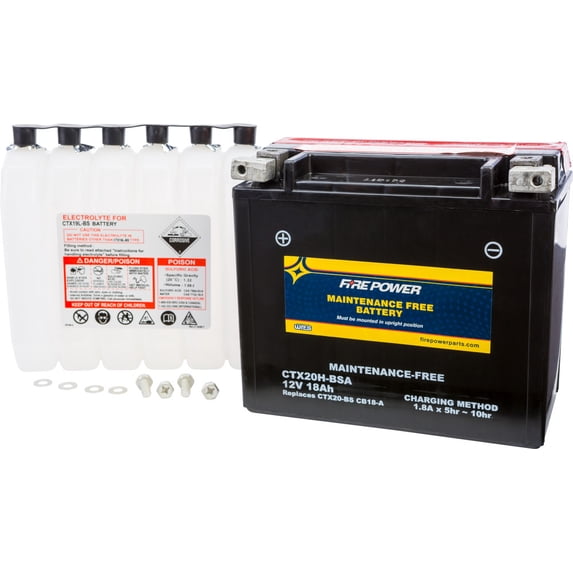 Fire Power Maintenance Free Battery CTX20H-BSA Compatible With Arctic Cat TZ 1 Turbo LXR 144" 2011-2013