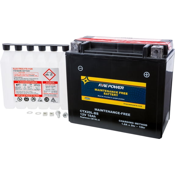 Fire Power Maintenance Free Battery CTX20L-BS Compatible With Harley-Davidson FXSBSE CVO Softail Breakout 2013-2014