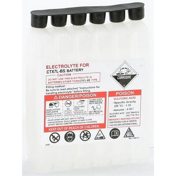 WPS - Western Power Sports  340CC CTX; Sealed Battery Electrolyte Pack 340Cc