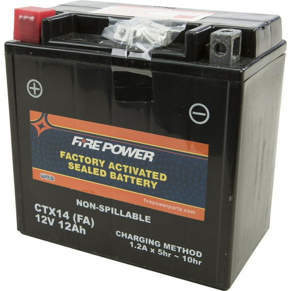 Fire Power Sealed Factory Activated Battery CTX14-BS(FA) Compatible With Harley-Davidson VRSCAW V-Rod 2007