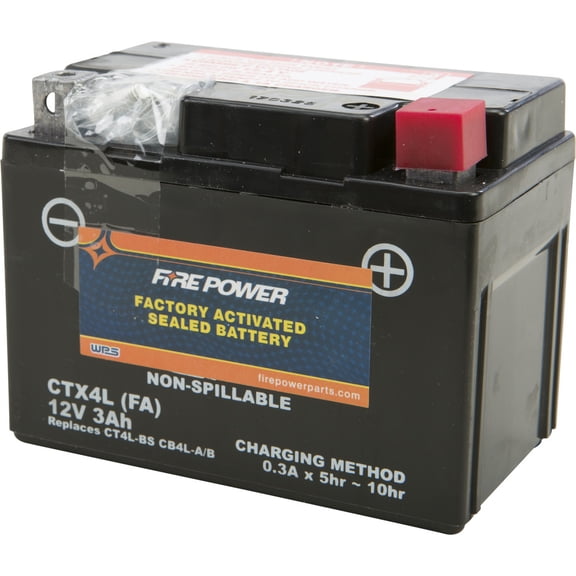 Fire Power Sealed Factory Activated Battery CTX4L-BS(FA) Compatible With Honda MSX125A Grom ABS 2018-2019