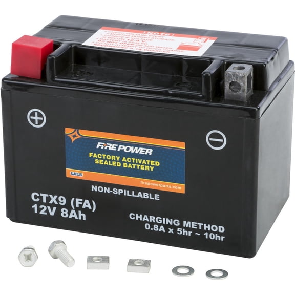 Fire Power Sealed Factory Activated Battery W/ACID CTX9-BS(FA) Compatible With Kawasaki KFX 400 2003-2006