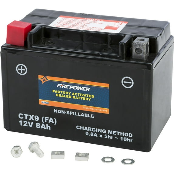 Fire Power Sealed Factory Activated Battery W/ACID CTX9-BS(FA) Compatible With Suzuki GSX650F 2008-2011