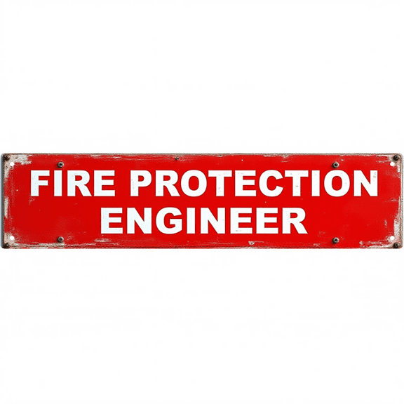 Fire Protection Engineer Sign 16*4 Inches "FIRE PROTECTION ENGINEER" Office Garage Firehouse Decor