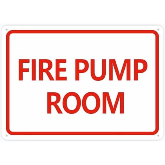 Fire Pump Room Metal Signs 12X8 Inch Rust Free Aluminum,Uv Ink Printing,Durable Outdoor For Home