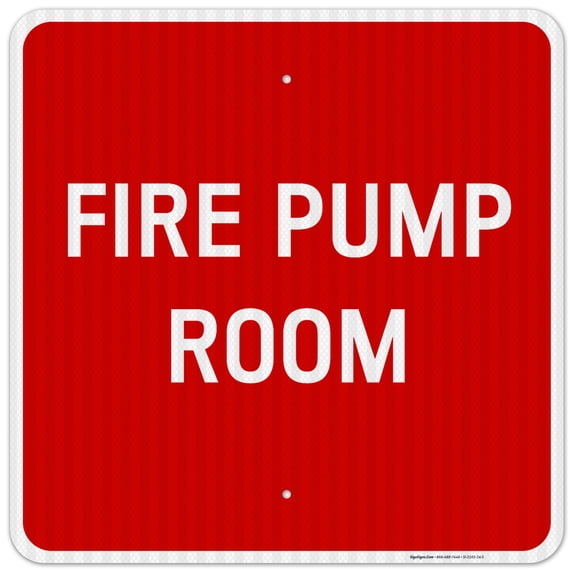 Fire Pump Room Sign,