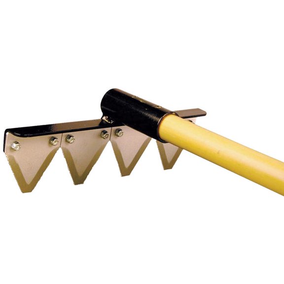 Fire Rake, 60 in. L, Steel Head, Ergonomic Fiberglass Handle