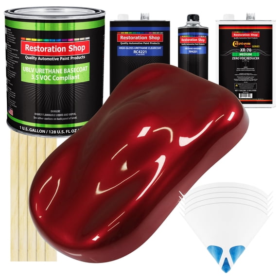 Fire Red Pearl Gallon Low VOC URETHANE BASECOAT CLEARCOAT Car Auto Paint Kit