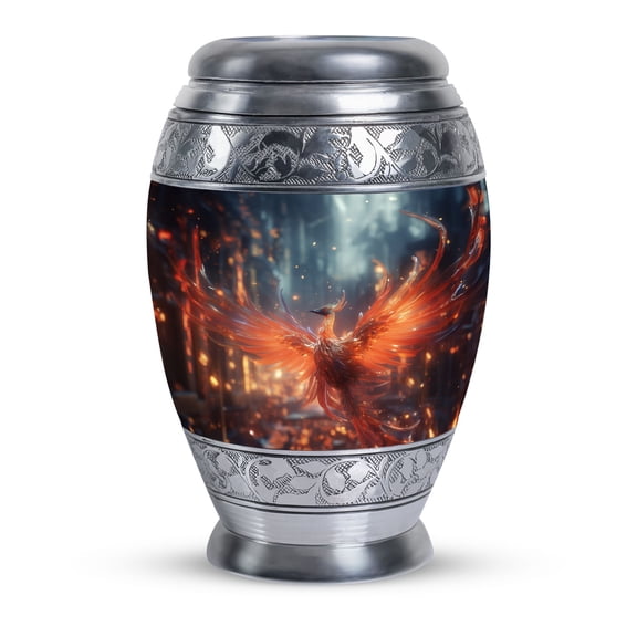 Fire Red Phoenix Spreading Wings Urn For Human Ashes - Urns For Human Ashes Adult Female Mom And Dad - Decorative Urns For Human Ashes - Small Urns For Human Ashes Keepsake (Size -3inch,1pcs)