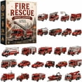 thumbnail image 1 of Fire Rescue Advent Calendar, 24-Day Christmas Advent Calendar with Fire Truck and Rescue Vehicle Designs, Daily Holiday Countdown Surprise Gift for Fire Truck Fans and Vehicle Lovers (F), 1 of 7