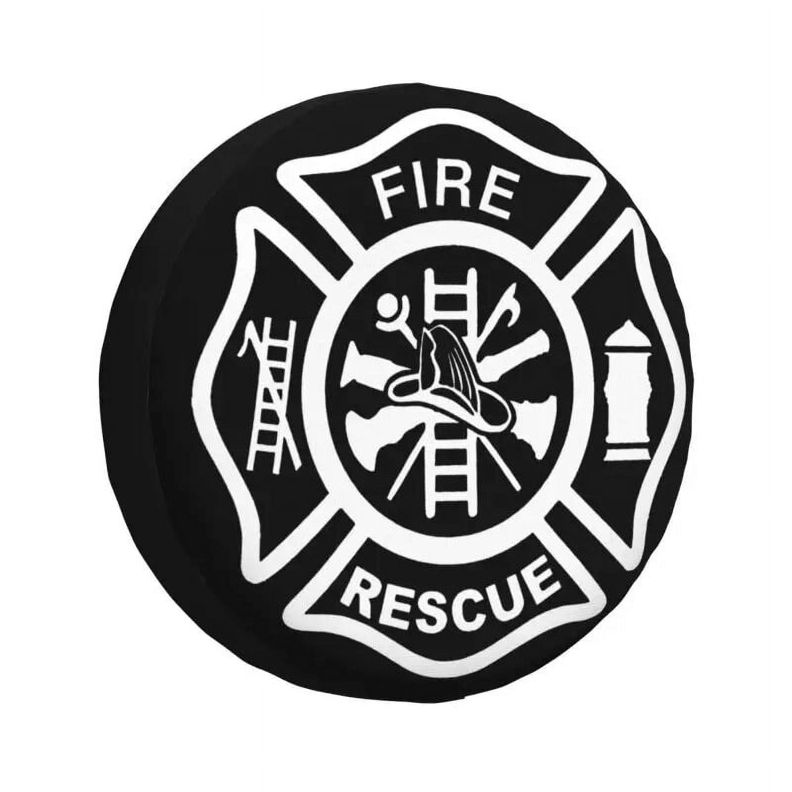 Fire Rescue Firefighter Spare Wheel Tire Cover for Mitsubishi Pajero RV ...