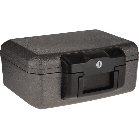 Fire Resistant Chest Lock Box with Key Lock and Bolt Down Kit 0.18 Cubic Feet Bestseling