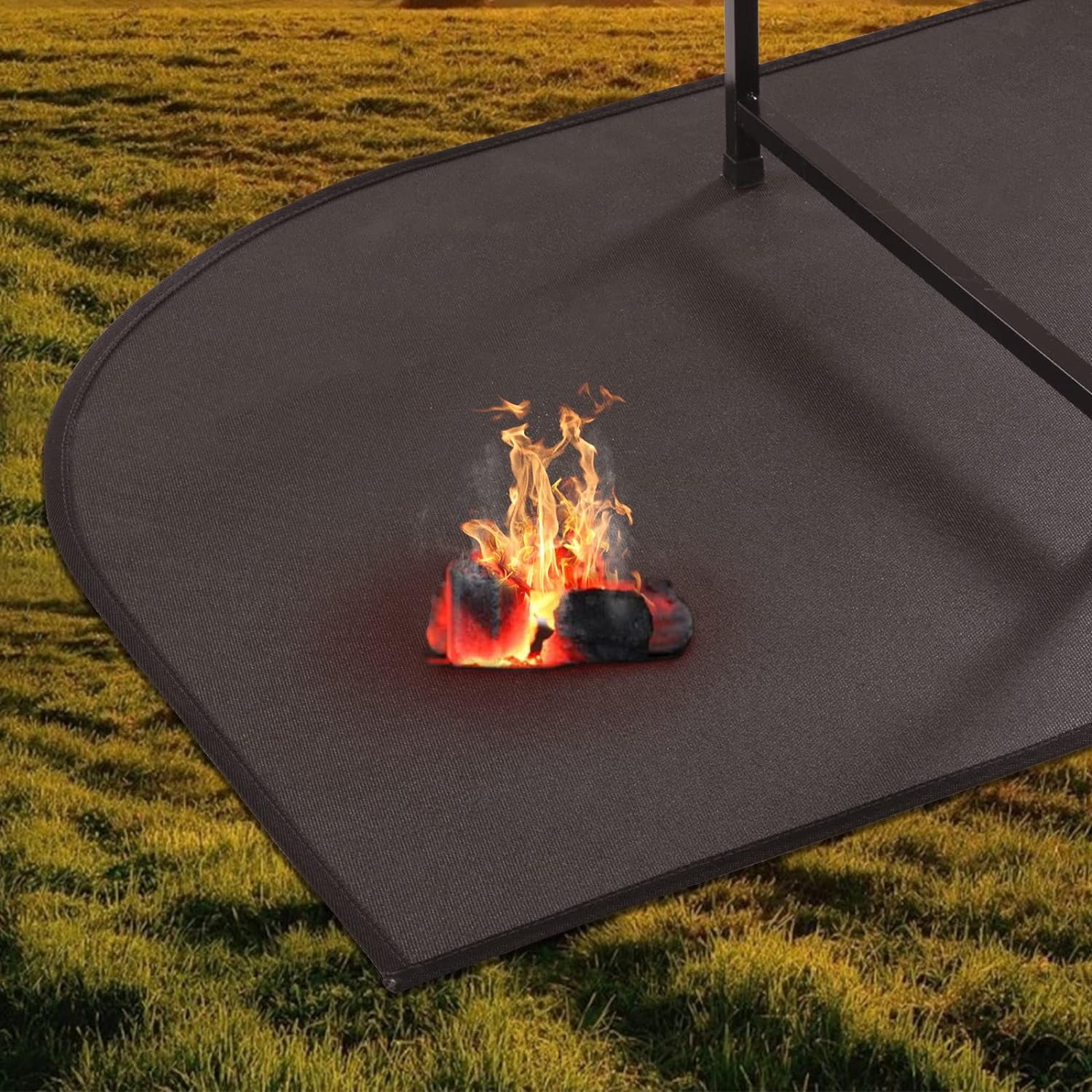 Fire Resistant Mat for Fireplace, Double Layer Fiberglass Hearth Pad ...