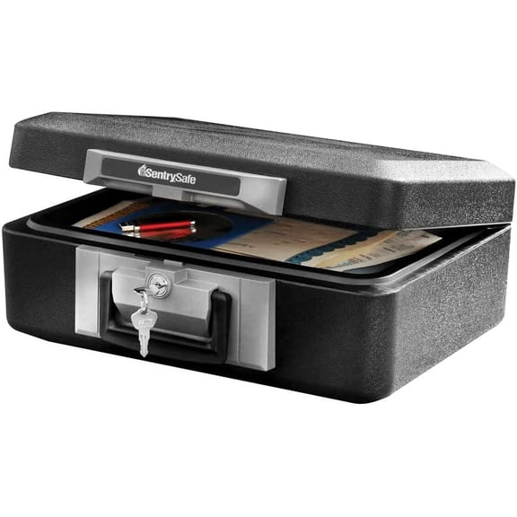 Fire Resistant Safe Box with Key Lock and Carrying Handle 0.25 Cubic Feet Bestseling