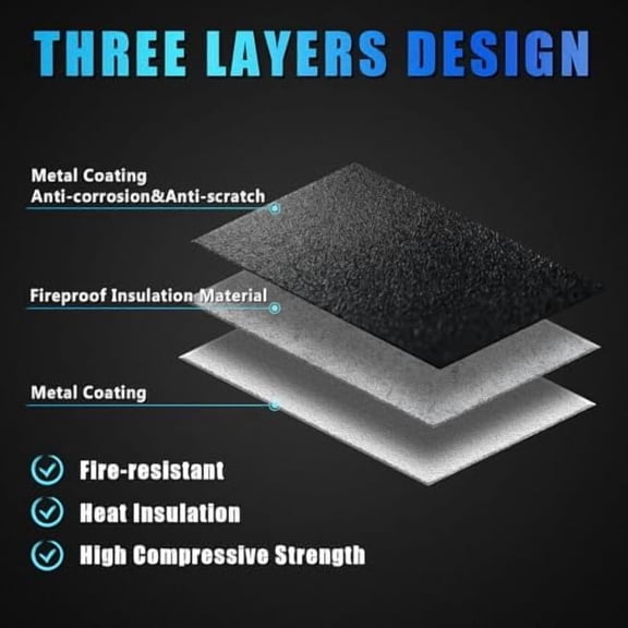 Fire Resistant Safe Fire Safe Box with Key Lock for Home Office Security Storage for Valuables Documents,13.2"x 11"x 5.1" Inch,Black