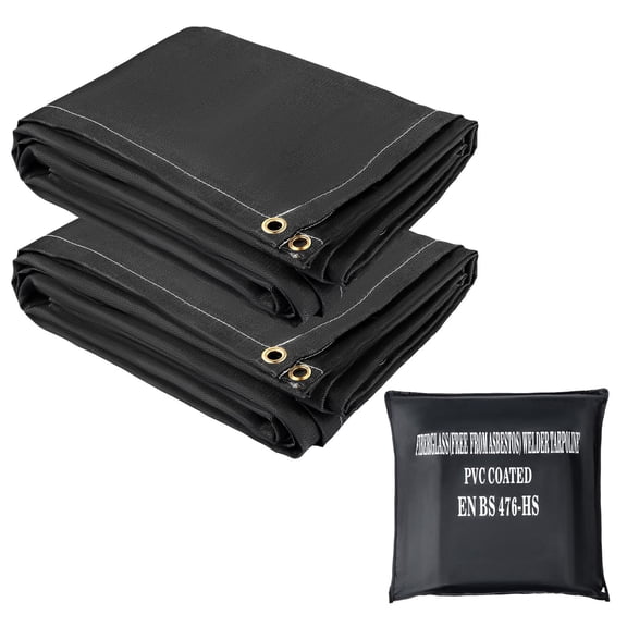 Fire Retardant Blanket, 6x10 Fiberglass Welding Blanket with Brass Grommets, 1022F Heat Resistant Fire Blanket for Emergency Use