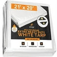 thumbnail image 1 of Fire Retardant Tarp-8 Mil with Grommets and Reinforced Corners- 21' x 20' Fireproof for Construction, 1 of 5