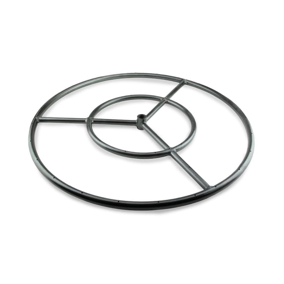 Fire Ring Burner for Fire Pits & Fireplaces | 18", Black Steel