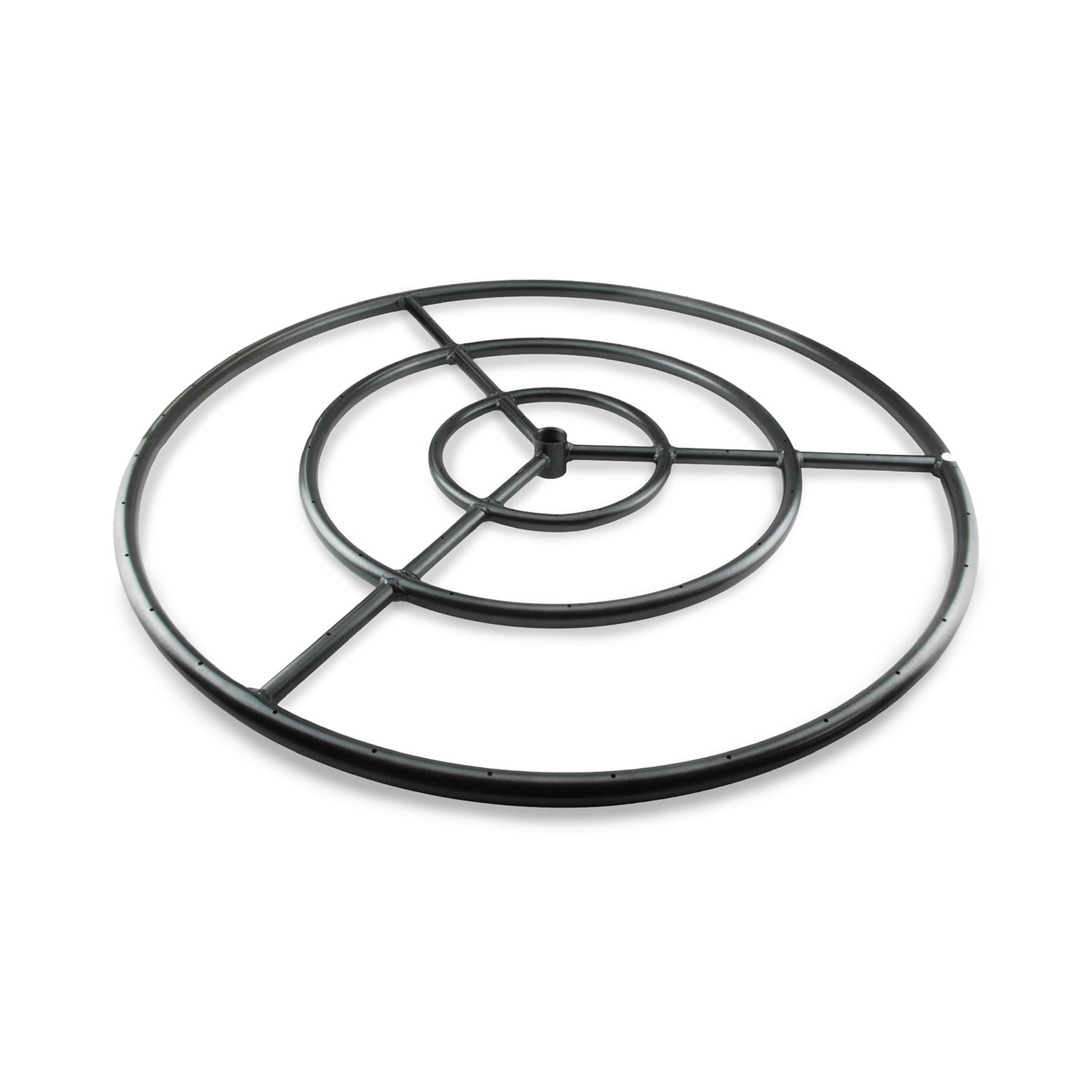 30 Inch Black Steel Circular Fire Pit Ring Burner