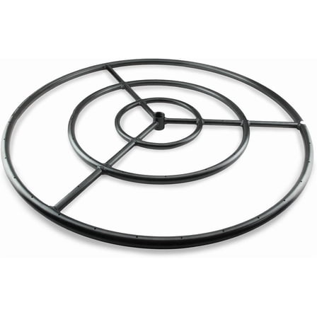 Fire Ring Burner for Fire Pits and Fireplaces | 30 Inch, Black Steel Burner