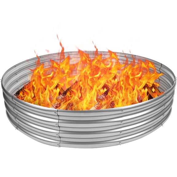 Fire Ring Sliver 5 Feet Outdoor Camping Patio Garden Use
