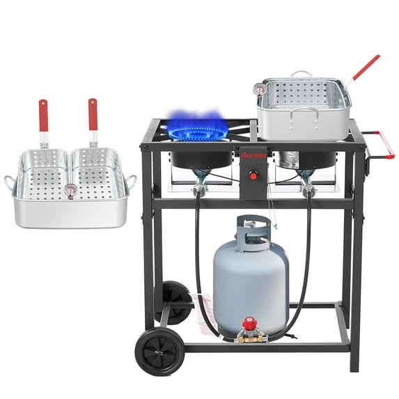 Fire Riot Double 18QT Deep Fryer Cart