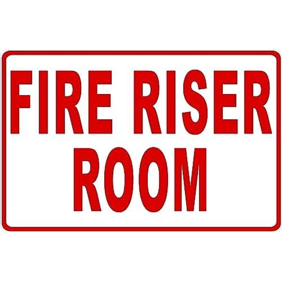Fire Riser Room Sign. 8"x12"