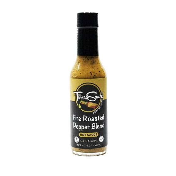 Fresco Sauce Fire Roasted Pepper Blend Hot Sauce, Jalapeo & Serrano, Gluten Free, Vinegar Free, All Natural, Vegan