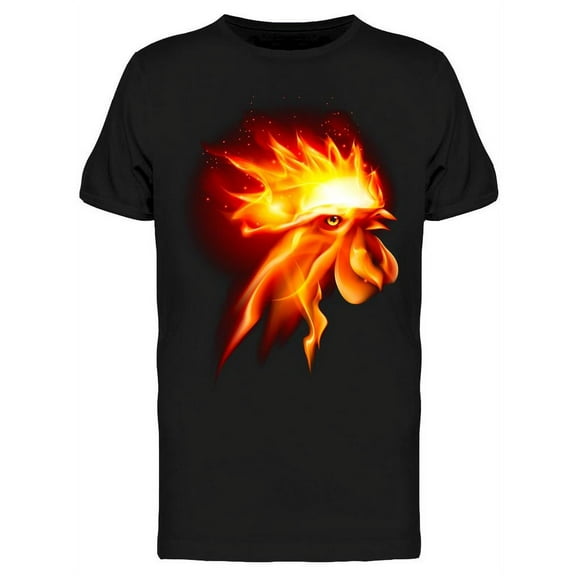 Fire Rooster Design T-Shirt Men -Image by Shutterstock, Male Large