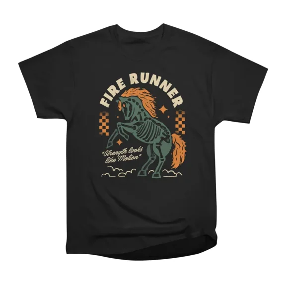 Fire Runner T-Shirt Tee Gift For Him Merch For Her Apparel For Friend