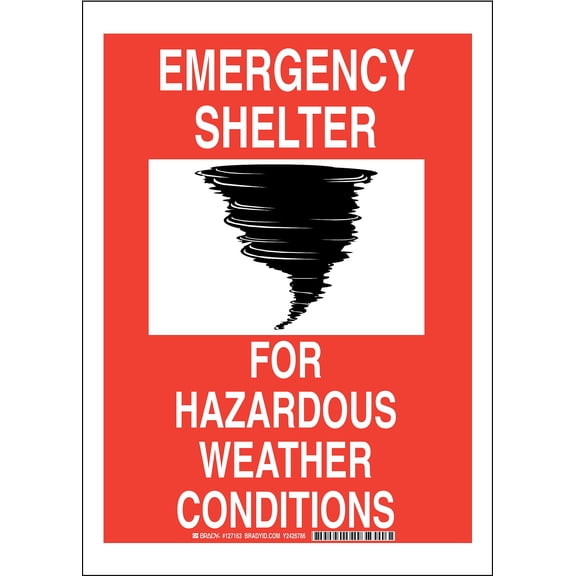 fire safety sign, brady, 127163, 14"hx10"w