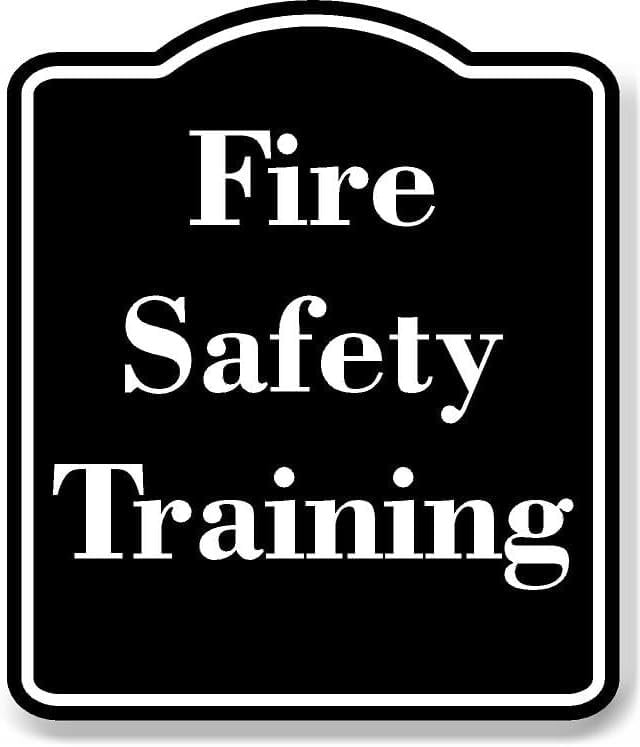 Fire Safety Training BLACK Aluminum Composite Sign 15''x18'' - Walmart.com