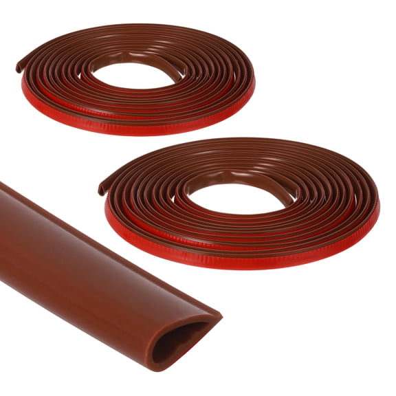 Uxcell 2 Pcs Smoke Fire Seal Strip 20 Feet Door Seal Brown