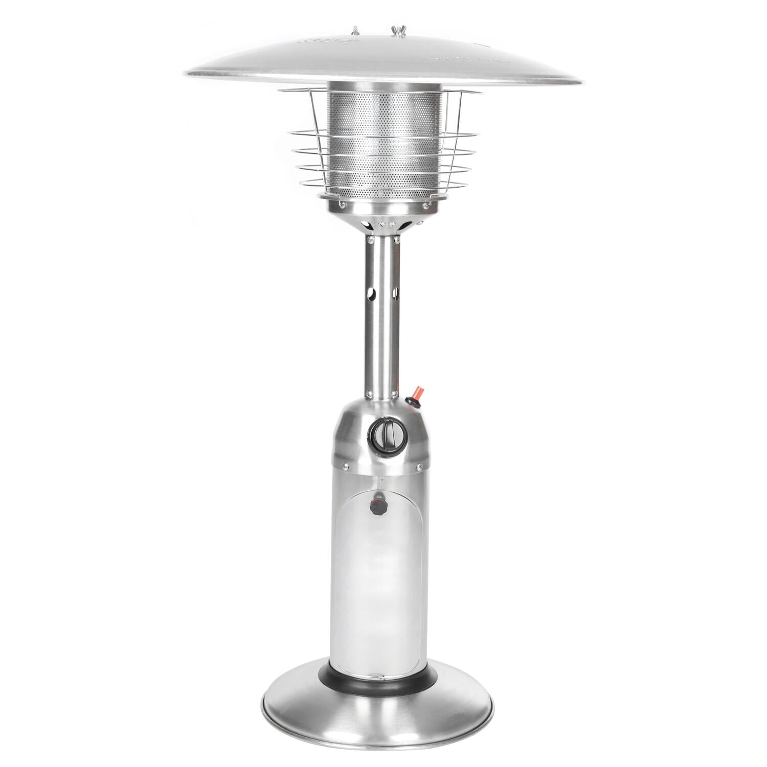 Stainless Steel Tabletop Propane Patio Heater with Auto Shutoff