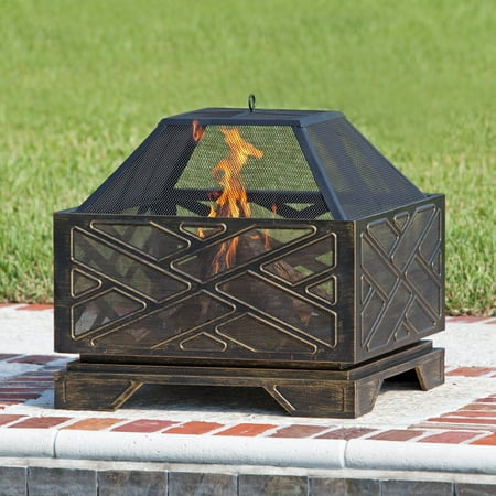 Fire Sense - Catalano Square Fire Pit - Antique bronze