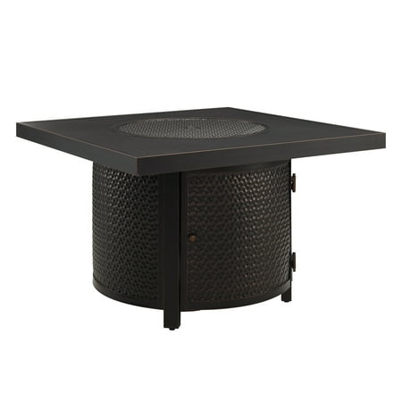 Fire Sense Clayton Square Aluminum Propane Fire Pit