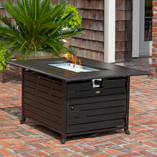 Fire Sense Extruded Aluminum Rectangular LPG Fire Pit - Walmart.com