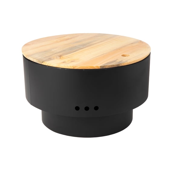 Fire Sense Fire Pit Revolver Firepit Backyard for Camping Bonfire with Grill Rack & Hardwood Top-24