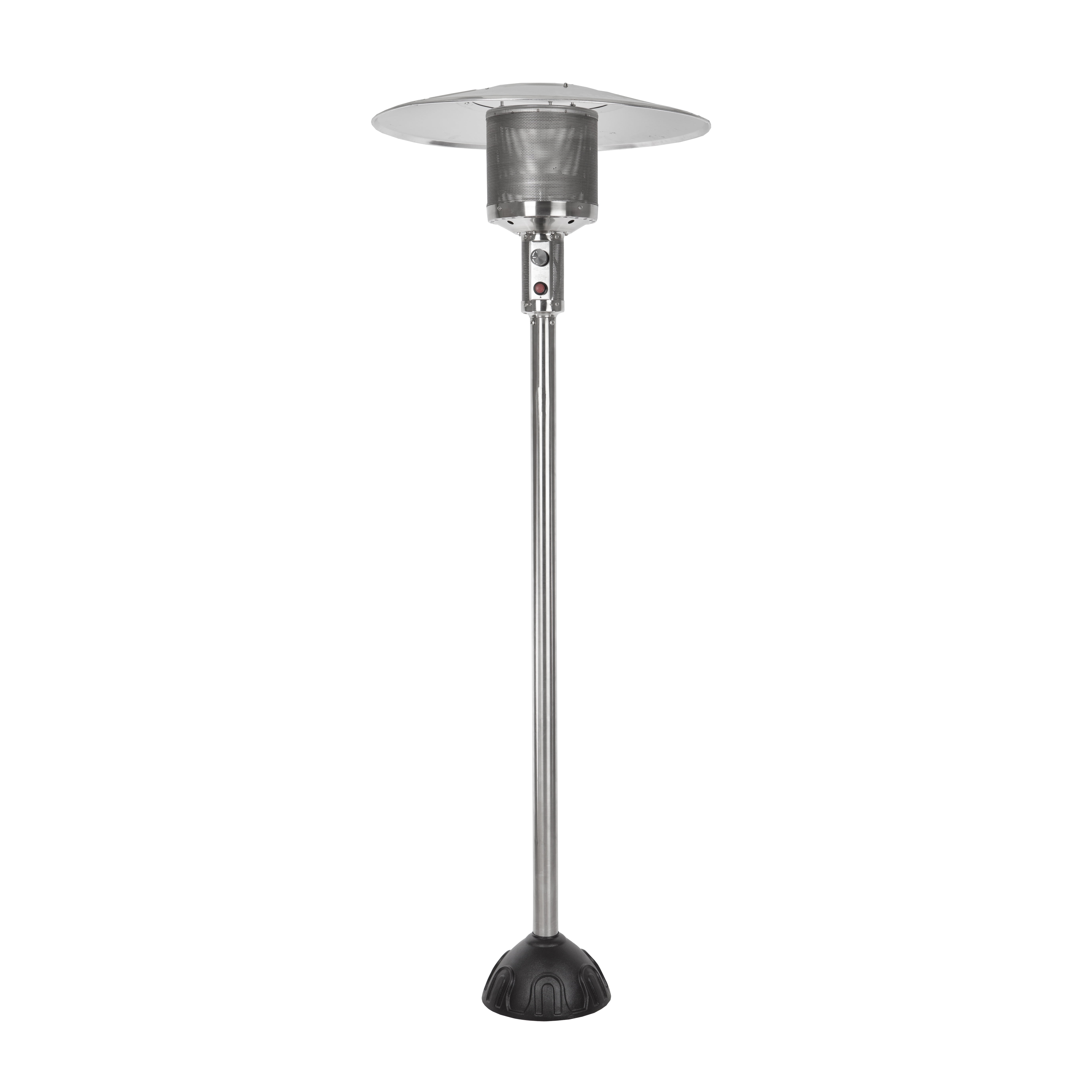 Fire Sense Natural Gas Patio Heater with Electric Ignition CSA Approved For Residential-Steel