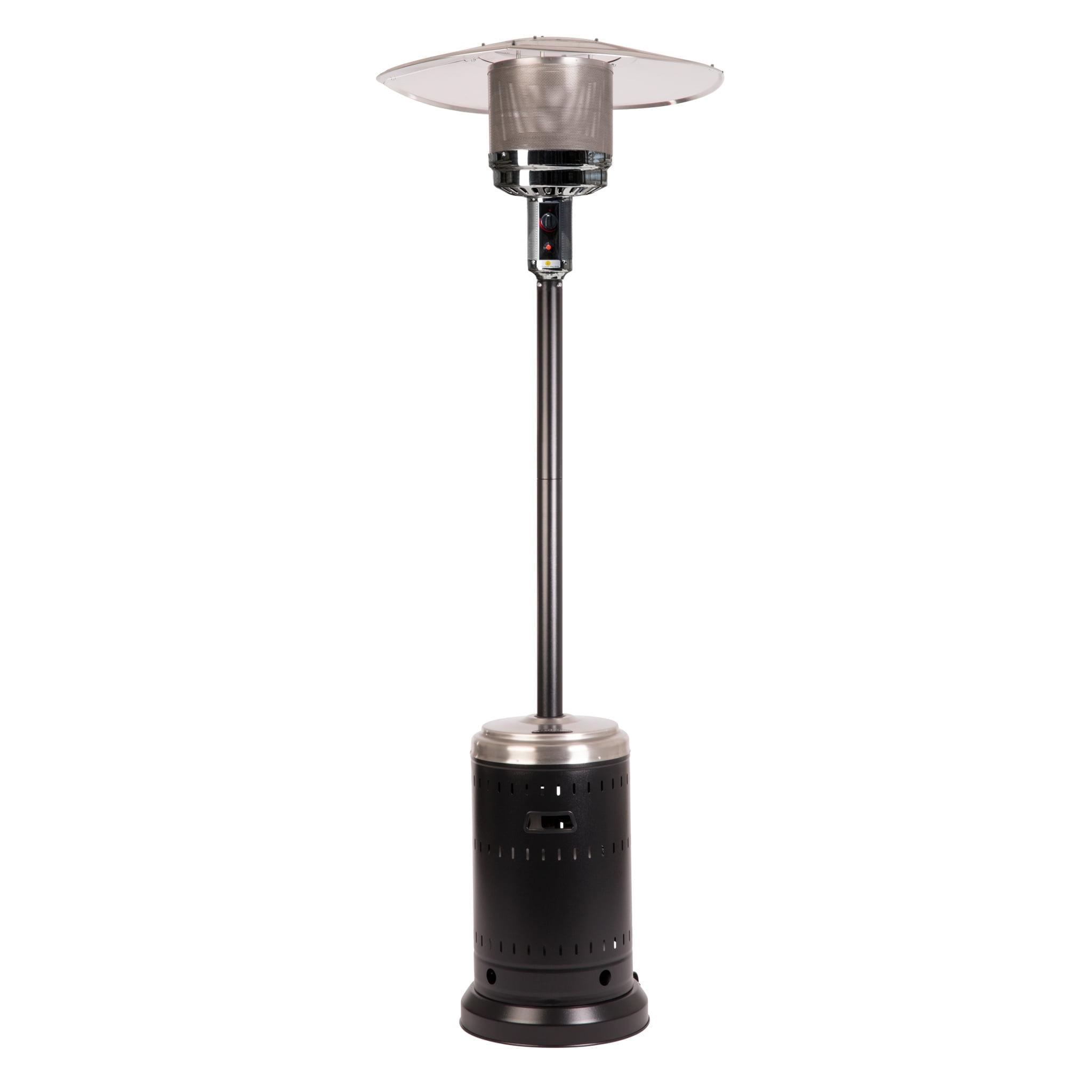 Onyx and Stainless Steel Propane Patio Heater with Wheels