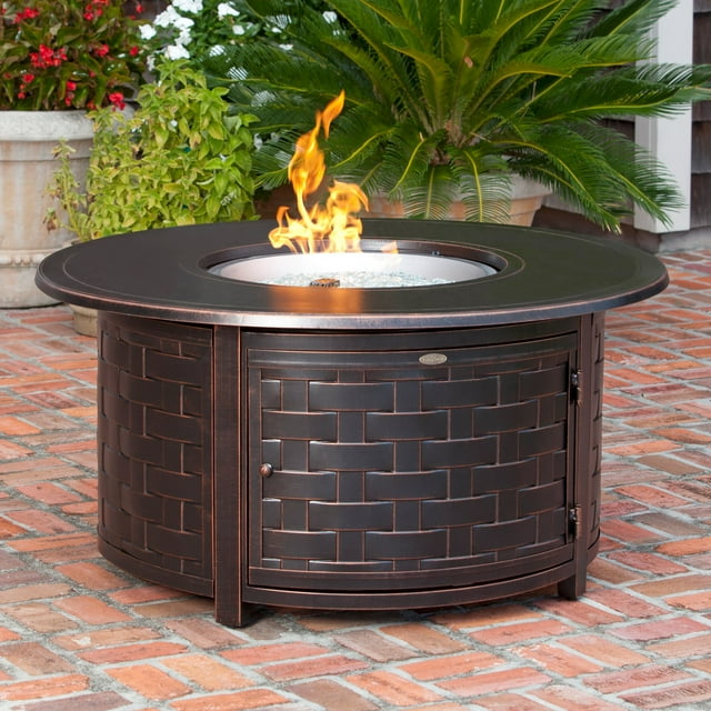 Fire Sense Perissa Basketweave Firepit Table Multifunctional with Fire ...