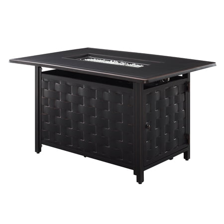 Fire Sense Preston Rectangle Aluminum Propane Fire Pit