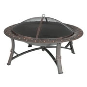 Fire Sense Fire Pit Roman Brushed Painted Steel Legs Wood Burning Lightweight Portable Patio Outdoor Firepit