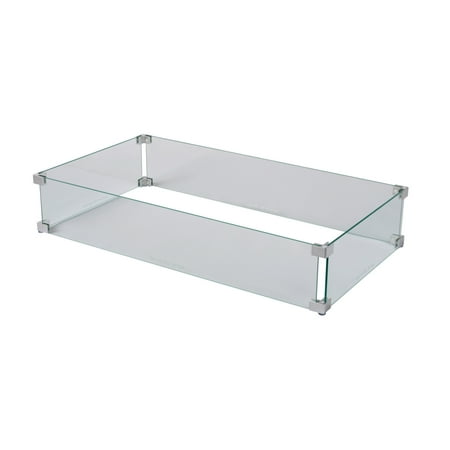 Fire Sense Tempered Glass Wind Guard 10.2 lb Rectangle, by Fire Sense
