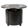 thumbnail image 1 of Fire Sense Wagner Woven Aluminum Gas Fire Pit Table with Fire Bowl Lid- Bronze Finish - Round - 34", 1 of 19