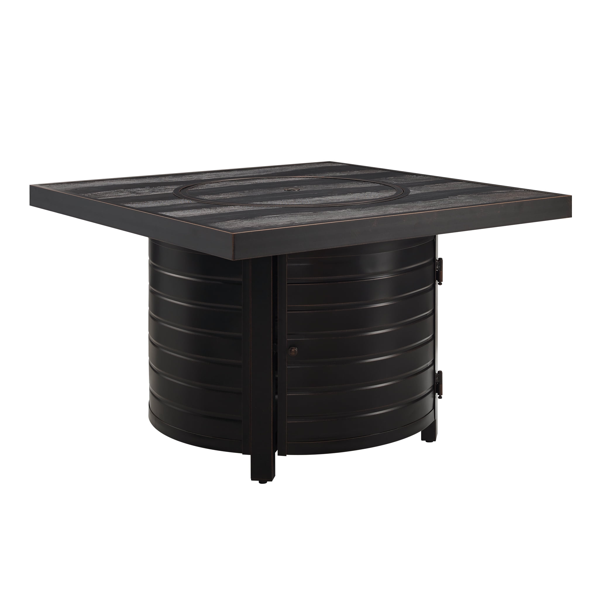 Fire Sense Yorke Square Aluminum Propane Fire Pit